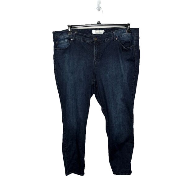 Torrid Denim Skinny Jeans Blue Cotton Dark Wash Stretch Size 24 Plus - Picture 1 of 6